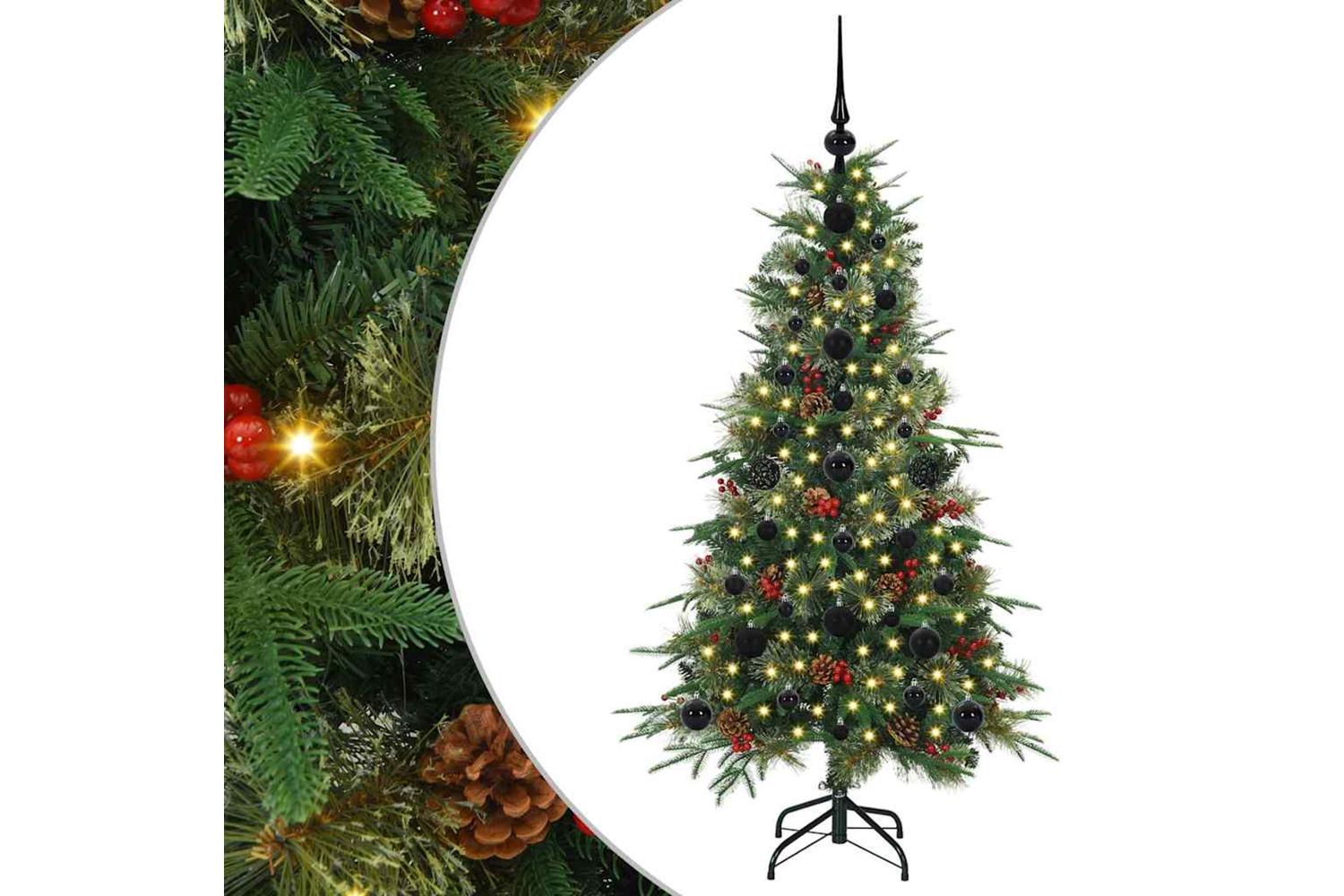 Vidaxl Artificial Hinged Christmas Tree Green 120 Cm Pe And Pvc
