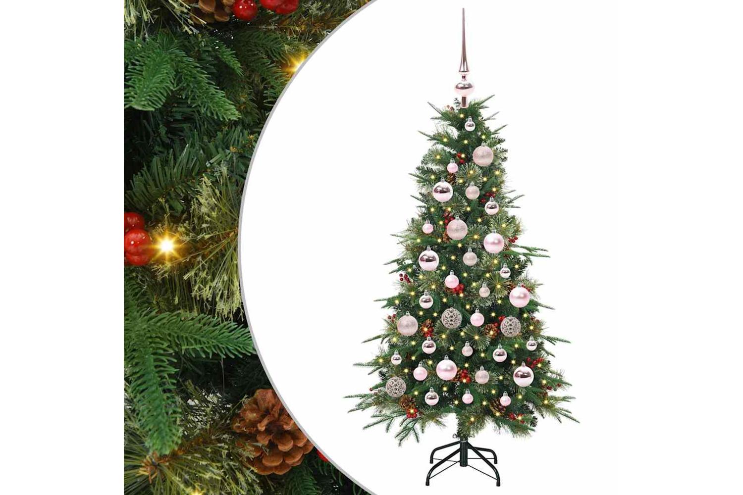 Vidaxl Artificial Hinged Christmas Tree Green 120 Cm Pe And Pvc