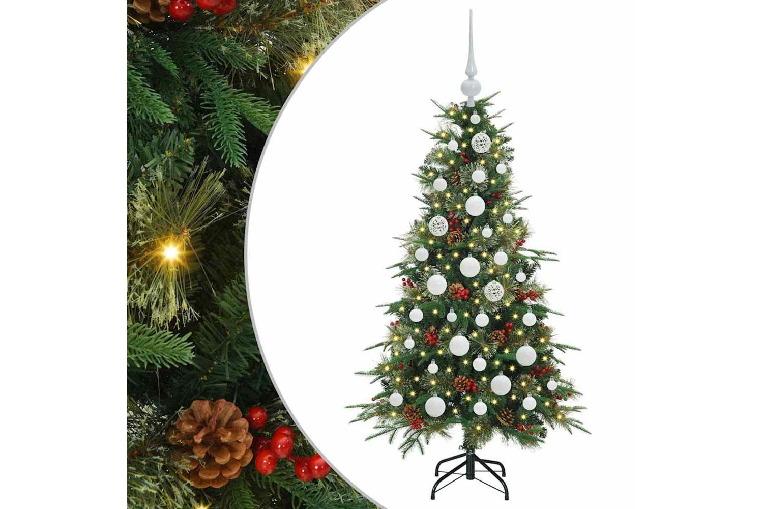 Vidaxl Artificial Hinged Christmas Tree Green 120 Cm Pe And Pvc