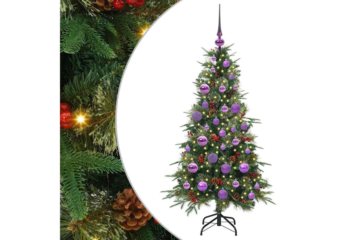 Vidaxl Artificial Hinged Christmas Tree Green 120 Cm Pe And Pvc