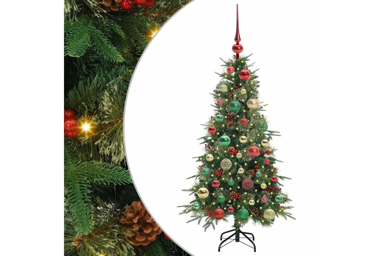 Vidaxl Artificial Hinged Christmas Tree Green 120 Cm Pe And Pvc
