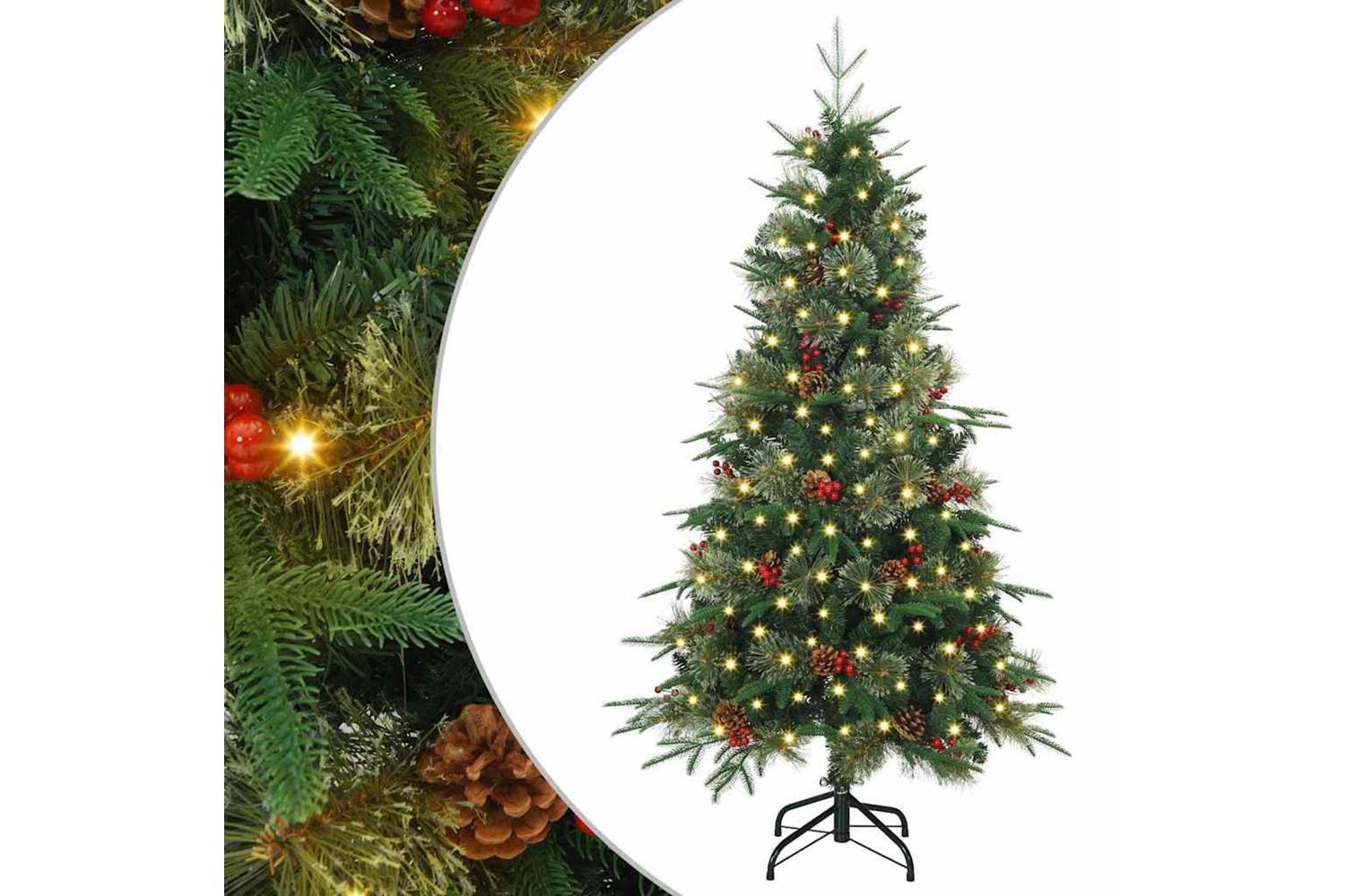 Vidaxl Artificial Hinged Christmas Tree Green 150 Cm Pe And Pvc