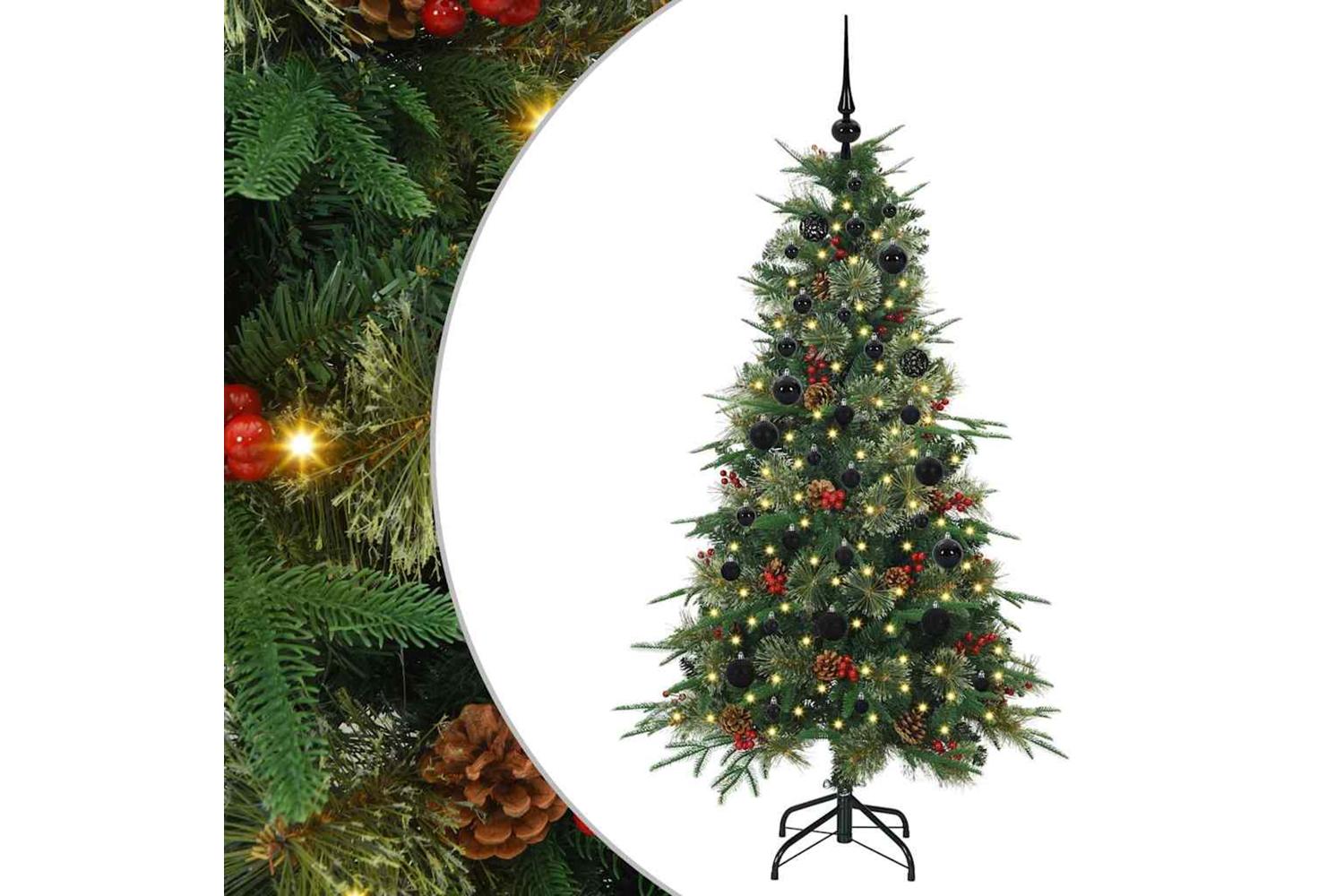 Vidaxl Artificial Hinged Christmas Tree Green 150 Cm Pe And Pvc