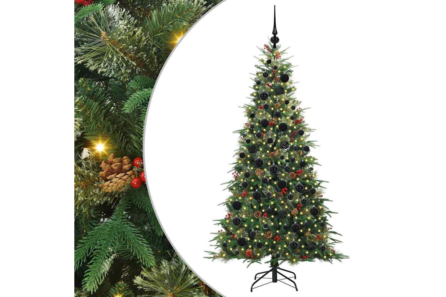 Vidaxl Artificial Hinged Christmas Tree Green 180 Cm Pe And Pvc
