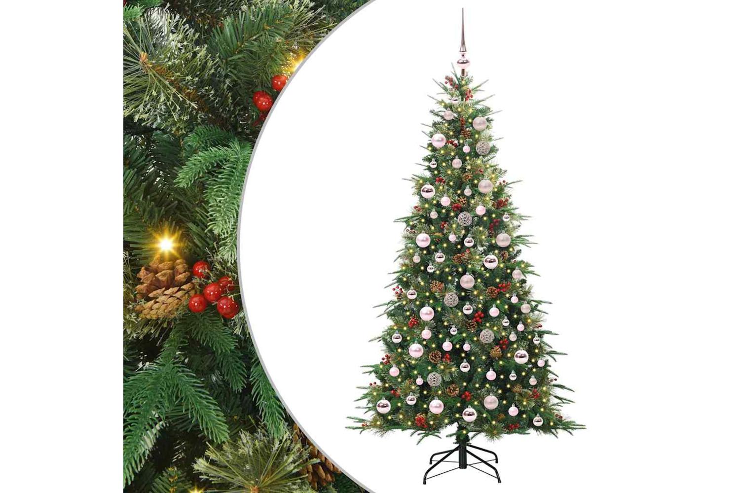 Vidaxl Artificial Hinged Christmas Tree Green 180 Cm Pe And Pvc
