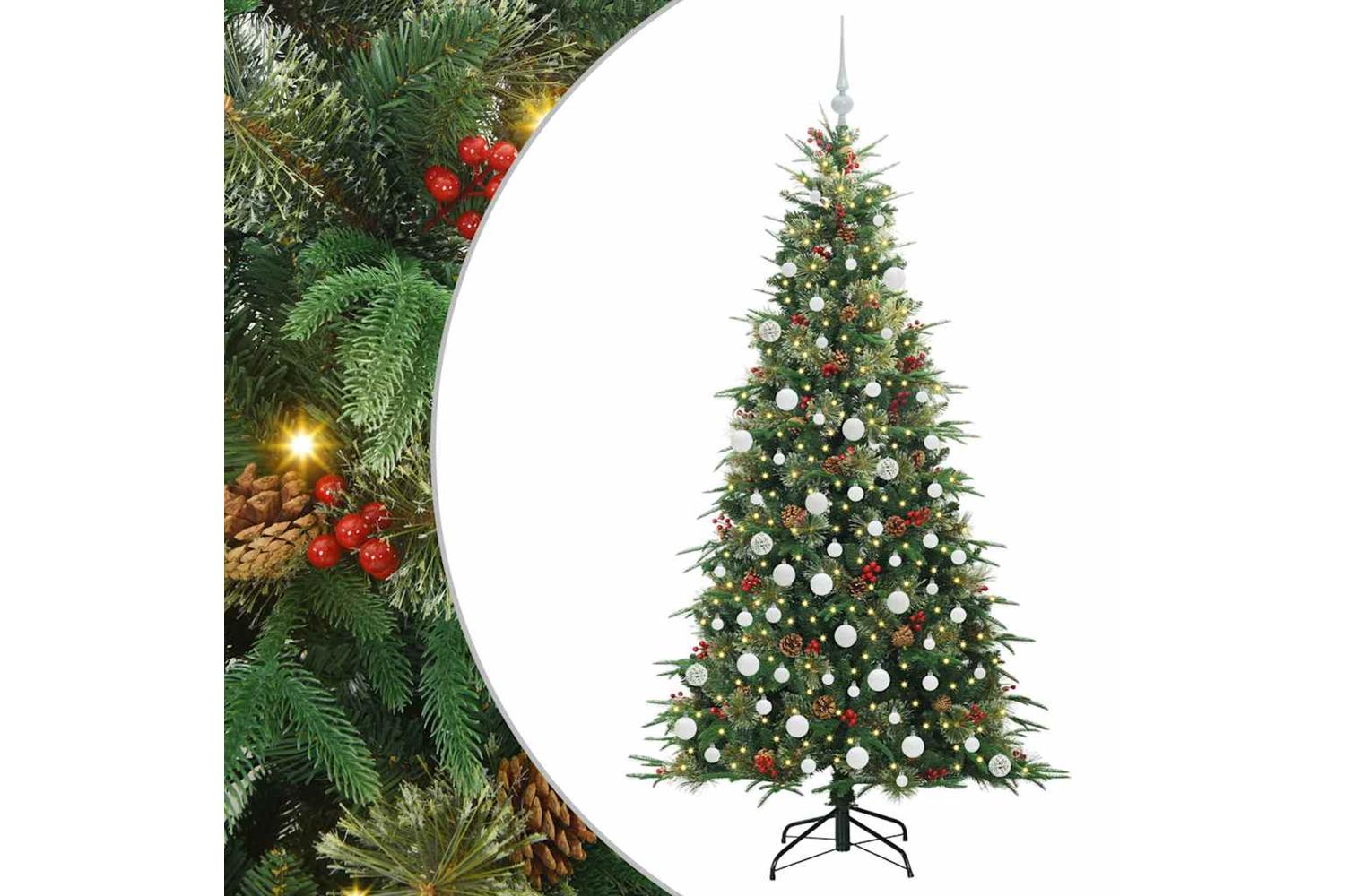 Vidaxl Artificial Hinged Christmas Tree Green 180 Cm Pe And Pvc