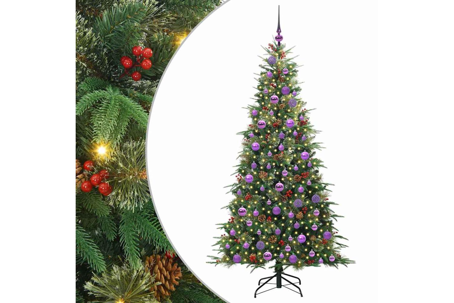 Vidaxl Artificial Hinged Christmas Tree Green 180 Cm Pe And Pvc