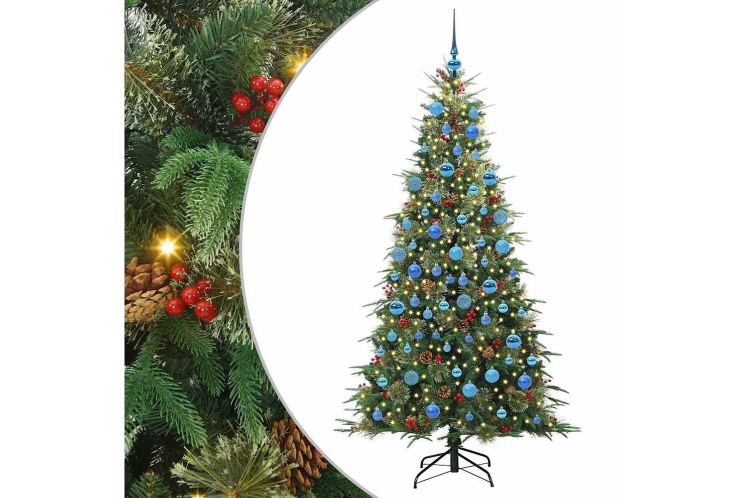 Vidaxl Artificial Hinged Christmas Tree Green 180 Cm Pe And Pvc