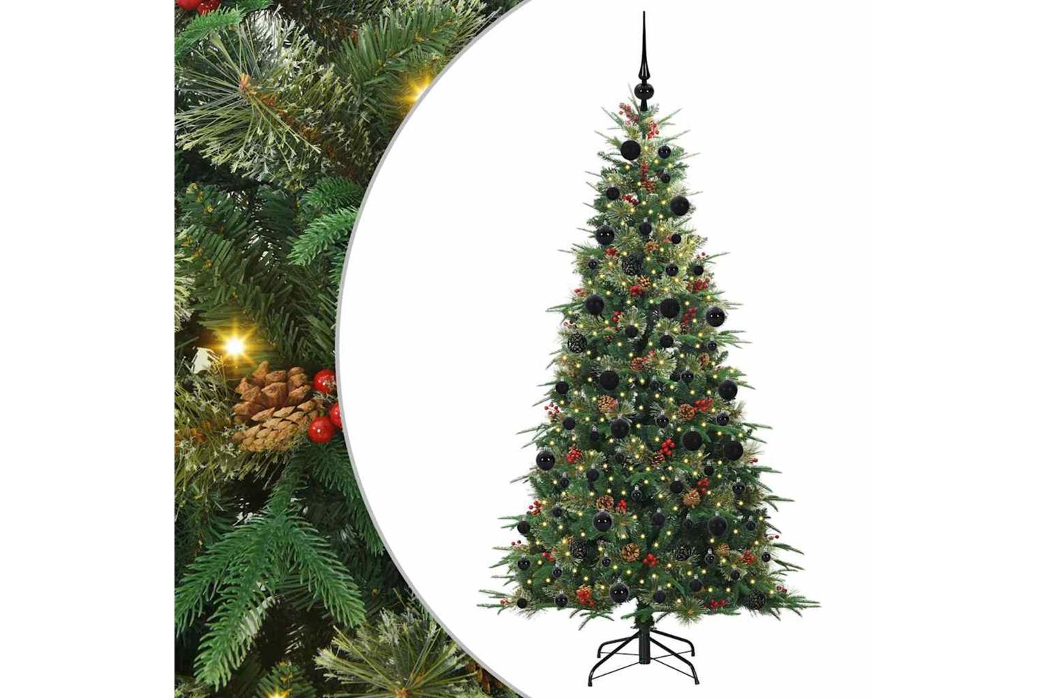 Vidaxl Artificial Hinged Christmas Tree Green 210 Cm Pe And Pvc