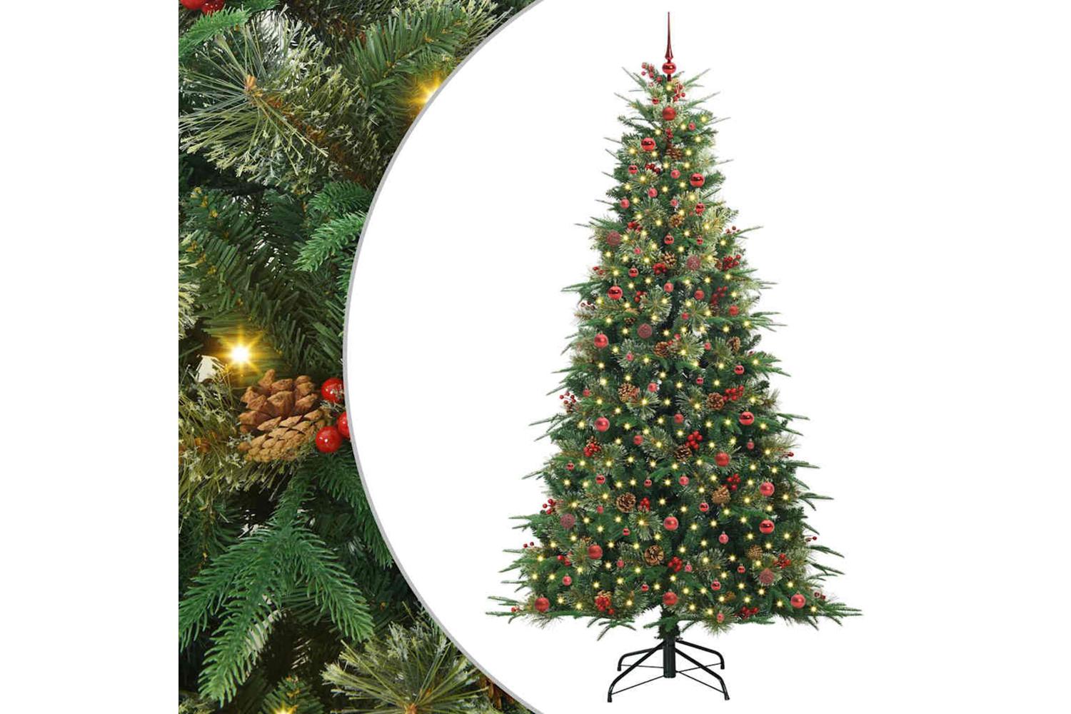 Vidaxl Artificial Hinged Christmas Tree Green 240 Cm Pe And Pvc