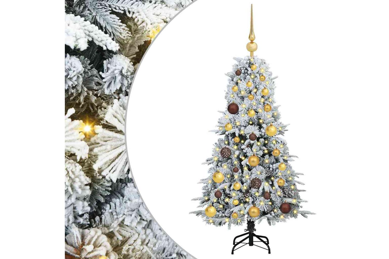 Vidaxl Artificial Hinged Christmas Tree Green 120 Cm Pe And Pvc