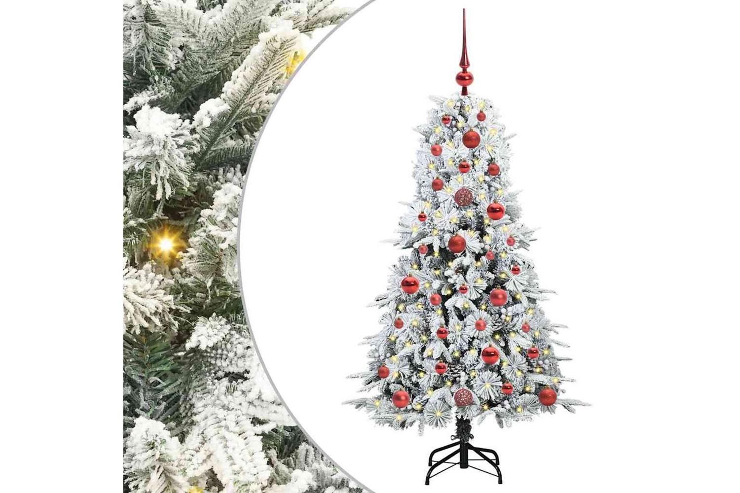 Vidaxl Artificial Hinged Christmas Tree Green 120 Cm Pe And Pvc