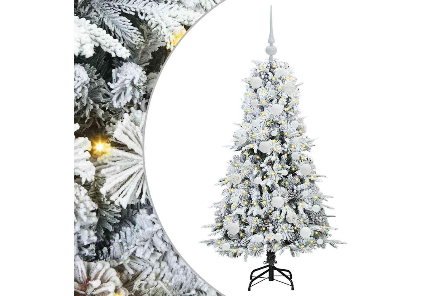 Vidaxl Artificial Hinged Christmas Tree Green 120 Cm Pe And Pvc