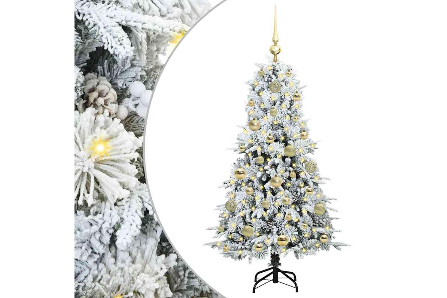 Vidaxl Artificial Hinged Christmas Tree Green 120 Cm Pe And Pvc