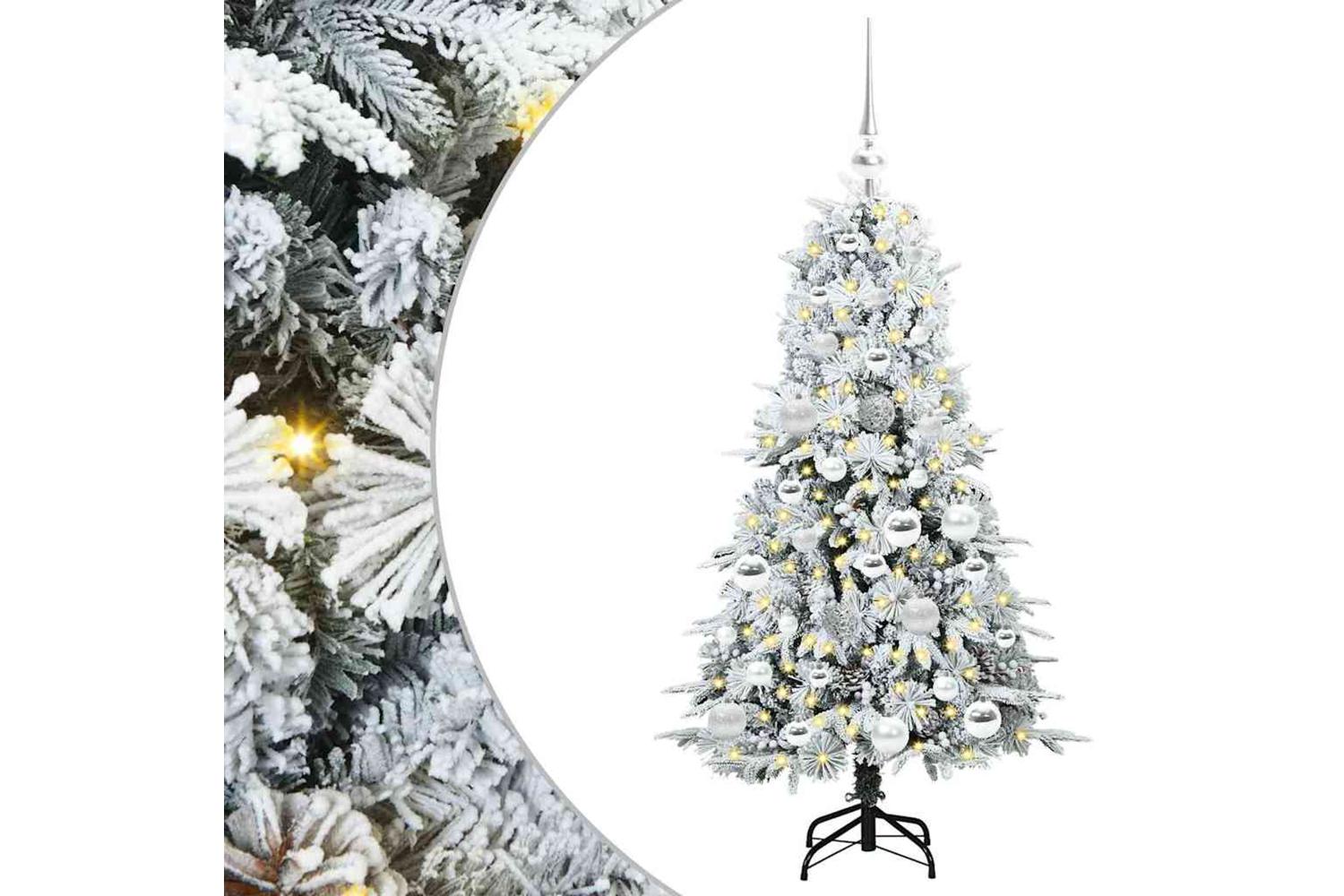 Vidaxl Artificial Hinged Christmas Tree Green 120 Cm Pe And Pvc