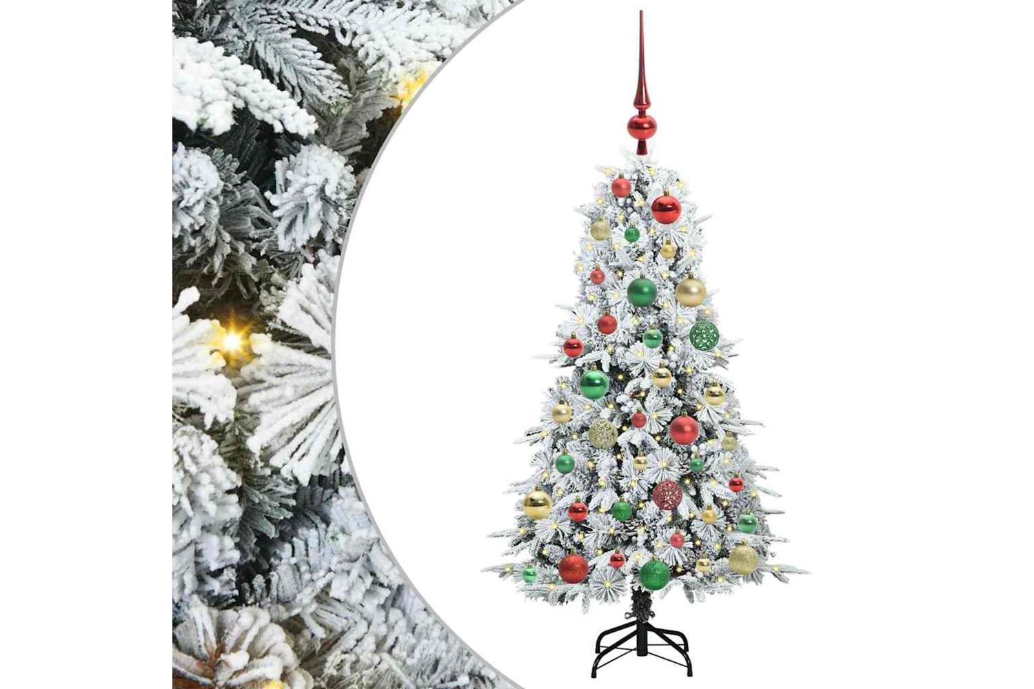 Vidaxl Artificial Hinged Christmas Tree Green 120 Cm Pe And Pvc
