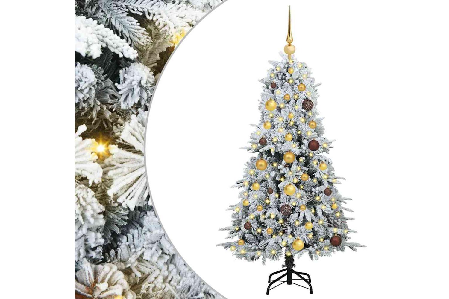 Vidaxl Artificial Hinged Christmas Tree Green 150 Cm Pe And Pvc