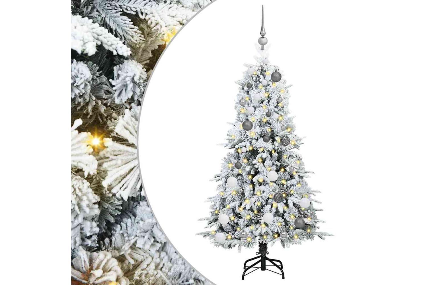 Vidaxl Artificial Hinged Christmas Tree Green 150 Cm Pe And Pvc