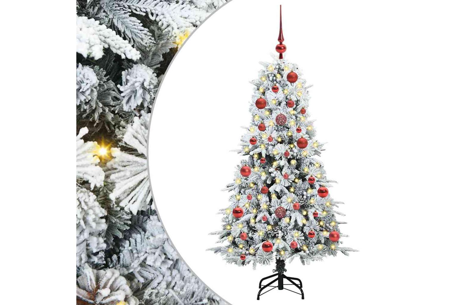Vidaxl Artificial Hinged Christmas Tree Green 150 Cm Pe And Pvc