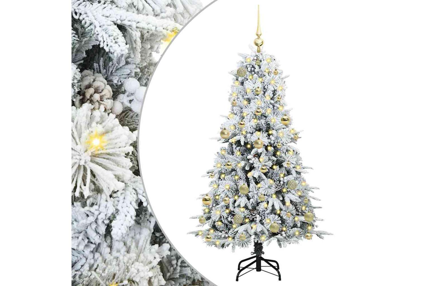 Vidaxl Artificial Hinged Christmas Tree Green 150 Cm Pe And Pvc