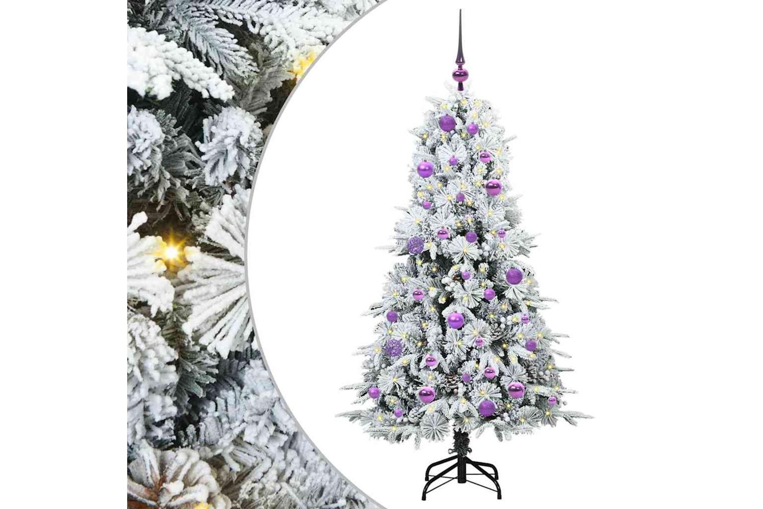 Vidaxl Artificial Hinged Christmas Tree Green 150 Cm Pe And Pvc