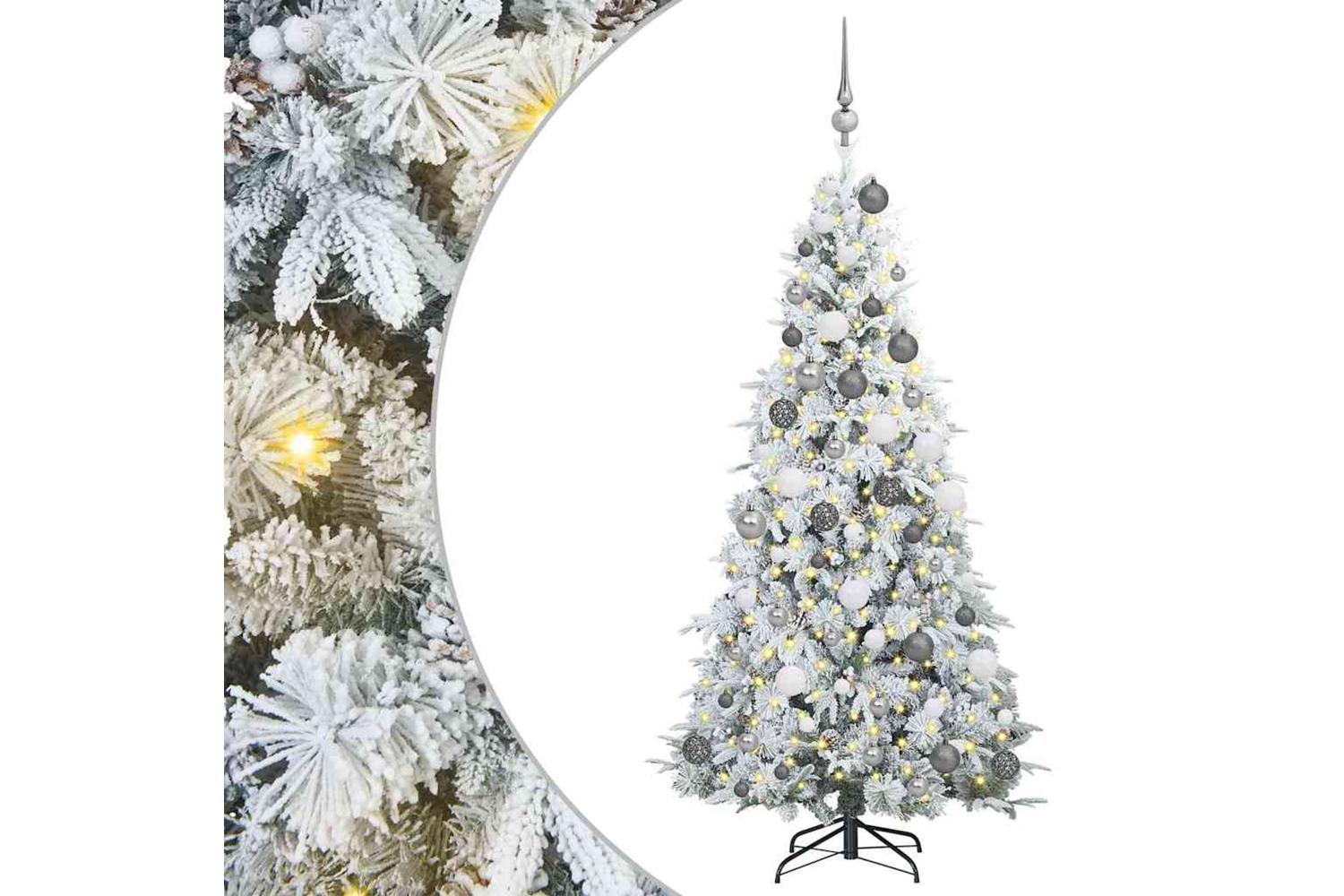 Vidaxl Artificial Hinged Christmas Tree Green 180 Cm Pe And Pvc