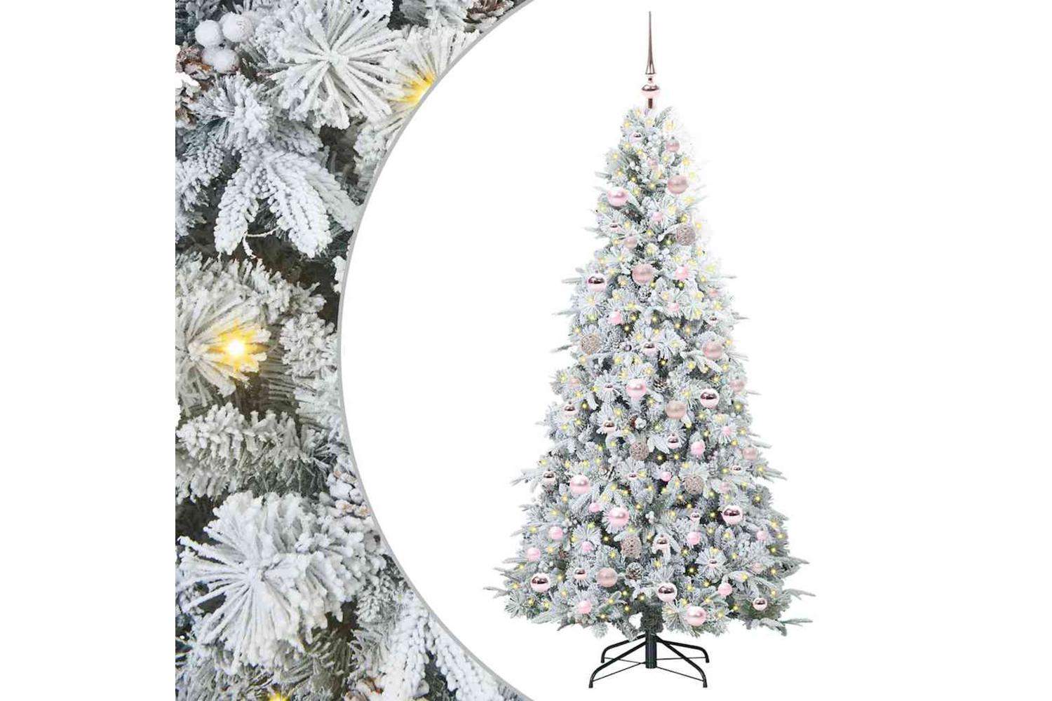 Vidaxl Artificial Hinged Christmas Tree Green 180 Cm Pe And Pvc