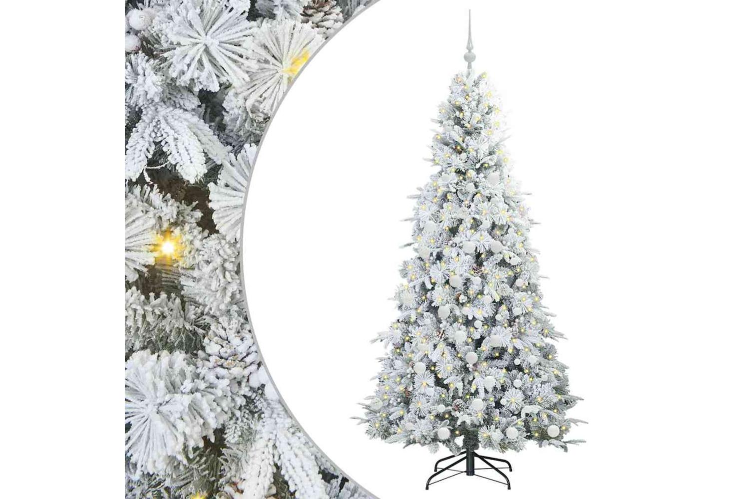 Vidaxl Artificial Hinged Christmas Tree Green 180 Cm Pe And Pvc