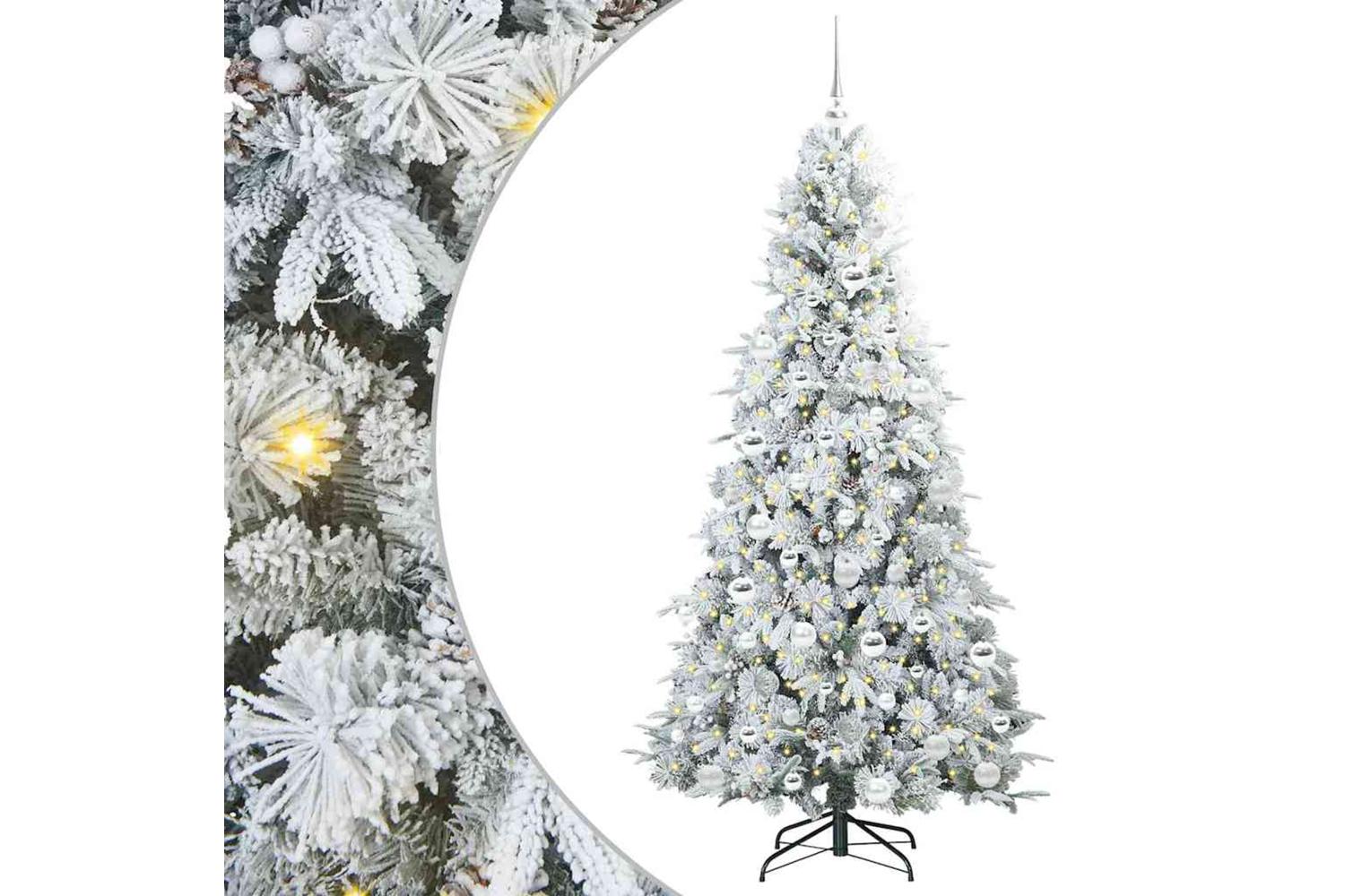 Vidaxl Artificial Hinged Christmas Tree Green 180 Cm Pe And Pvc