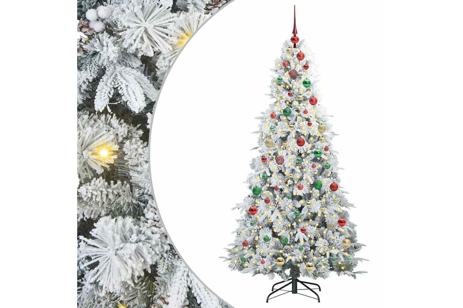Vidaxl Artificial Hinged Christmas Tree Green 180 Cm Pe And Pvc