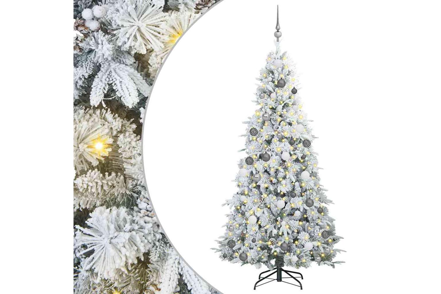 Vidaxl Artificial Hinged Christmas Tree Green 210 Cm Pe And Pvc