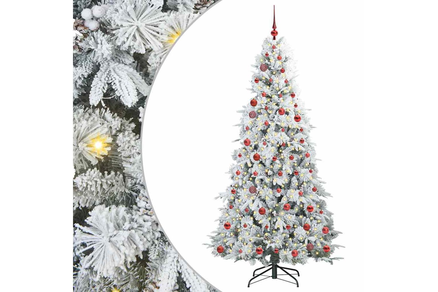 Vidaxl Artificial Hinged Christmas Tree Green 210 Cm Pe And Pvc
