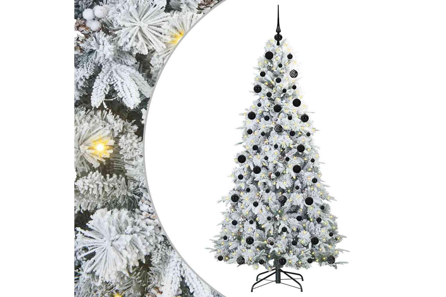 Vidaxl Artificial Hinged Christmas Tree Green 210 Cm Pe And Pvc