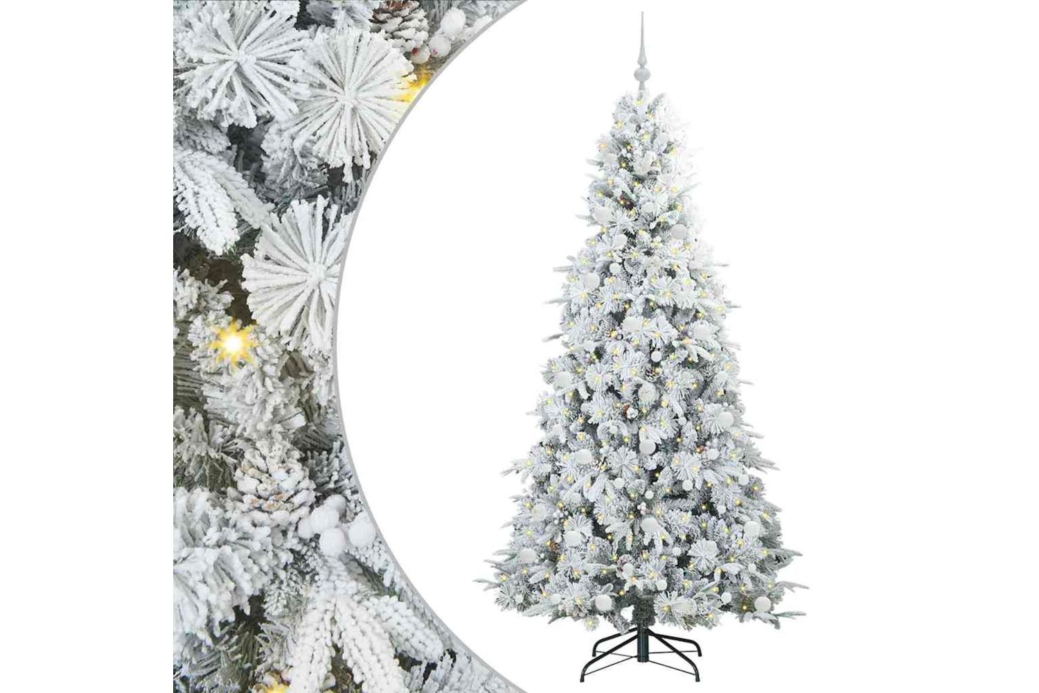 Vidaxl Artificial Hinged Christmas Tree Green 210 Cm Pe And Pvc