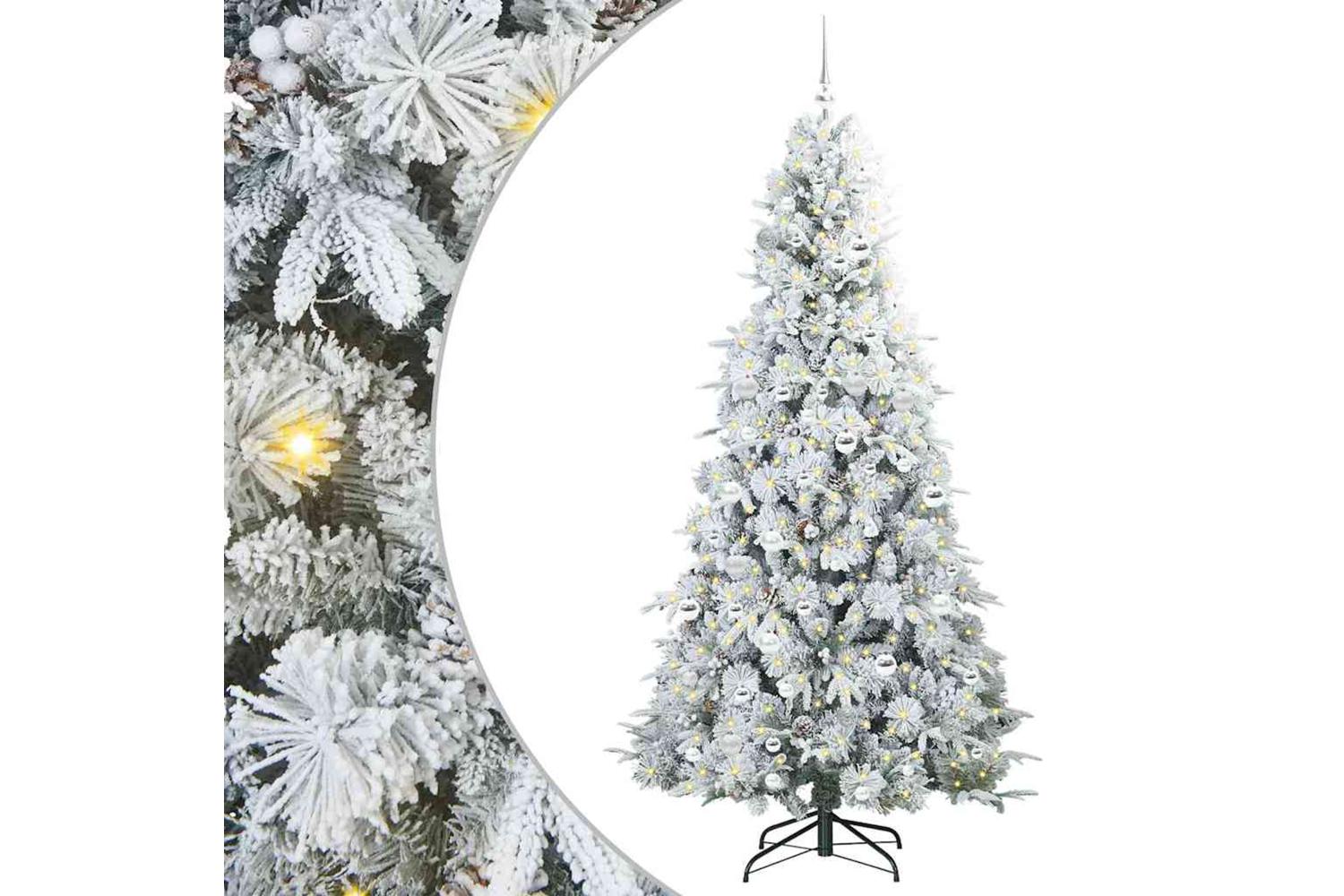 Vidaxl Artificial Hinged Christmas Tree Green 210 Cm Pe And Pvc