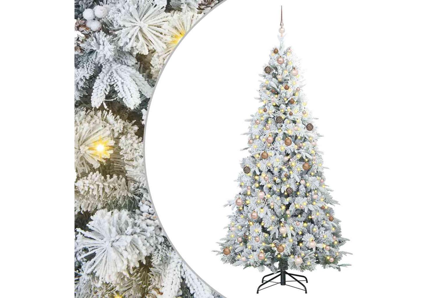 Vidaxl Artificial Hinged Christmas Tree Green 240 Cm Pe And Pvc