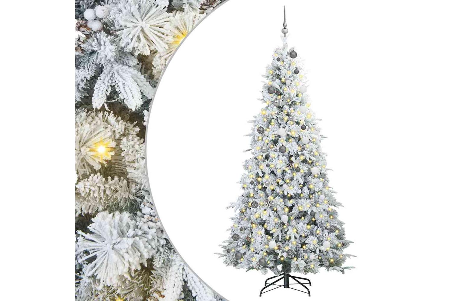 Vidaxl Artificial Hinged Christmas Tree Green 240 Cm Pe And Pvc