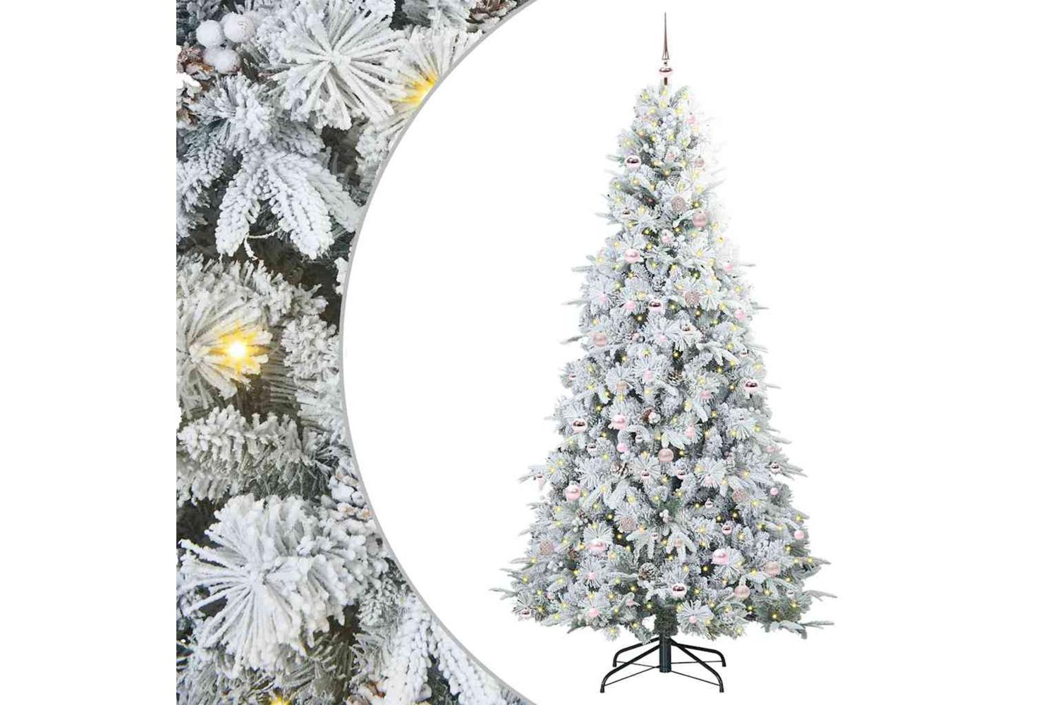 Vidaxl Artificial Hinged Christmas Tree Green 240 Cm Pe And Pvc