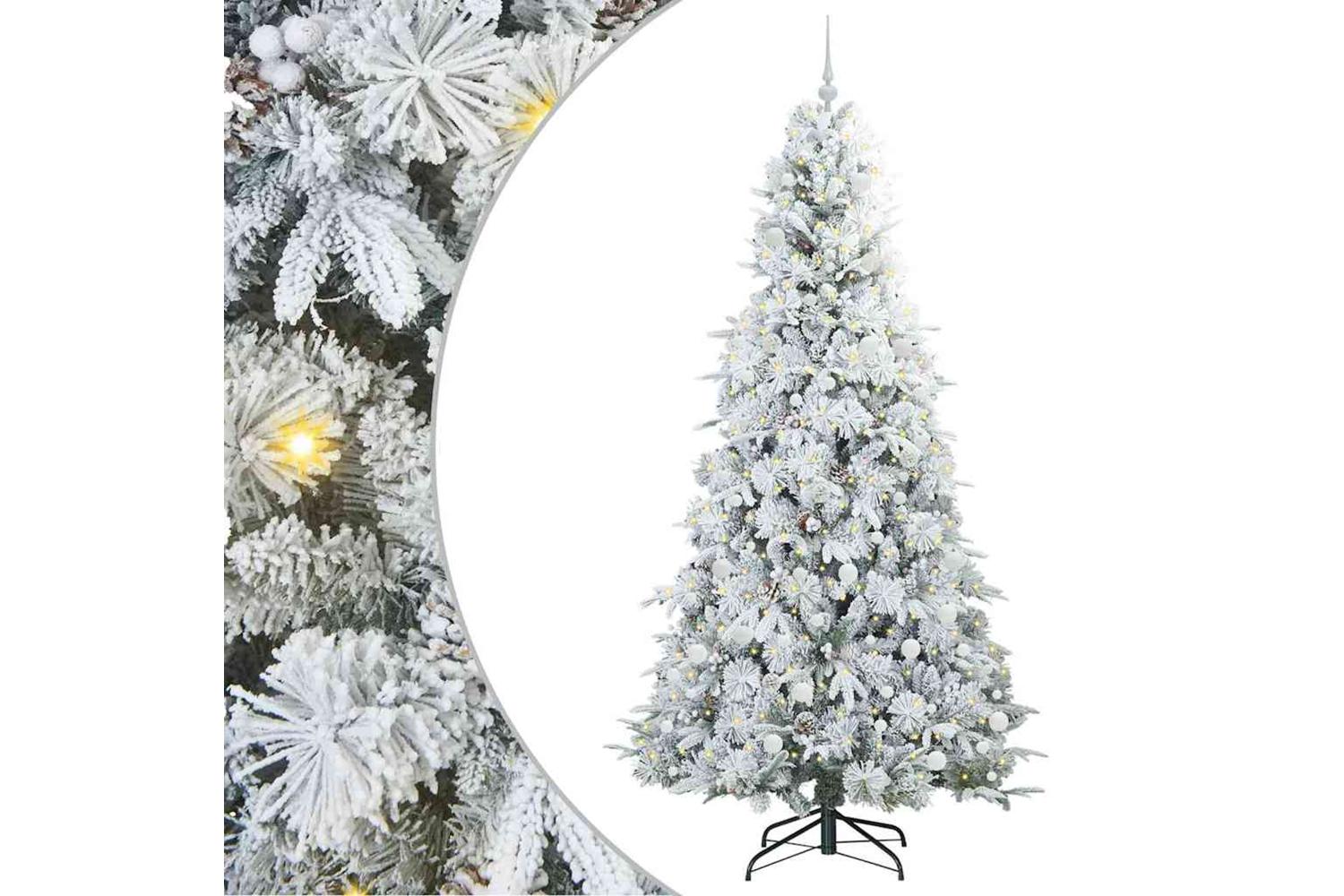 Vidaxl Artificial Hinged Christmas Tree Green 240 Cm Pe And Pvc