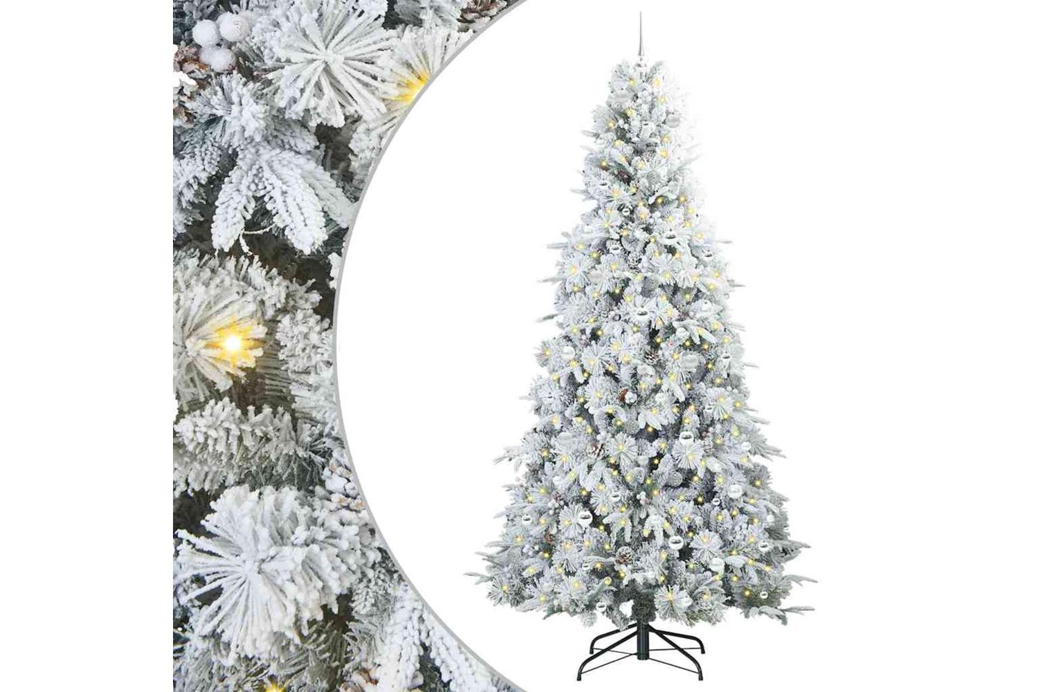 Vidaxl Artificial Hinged Christmas Tree Green 240 Cm Pe And Pvc