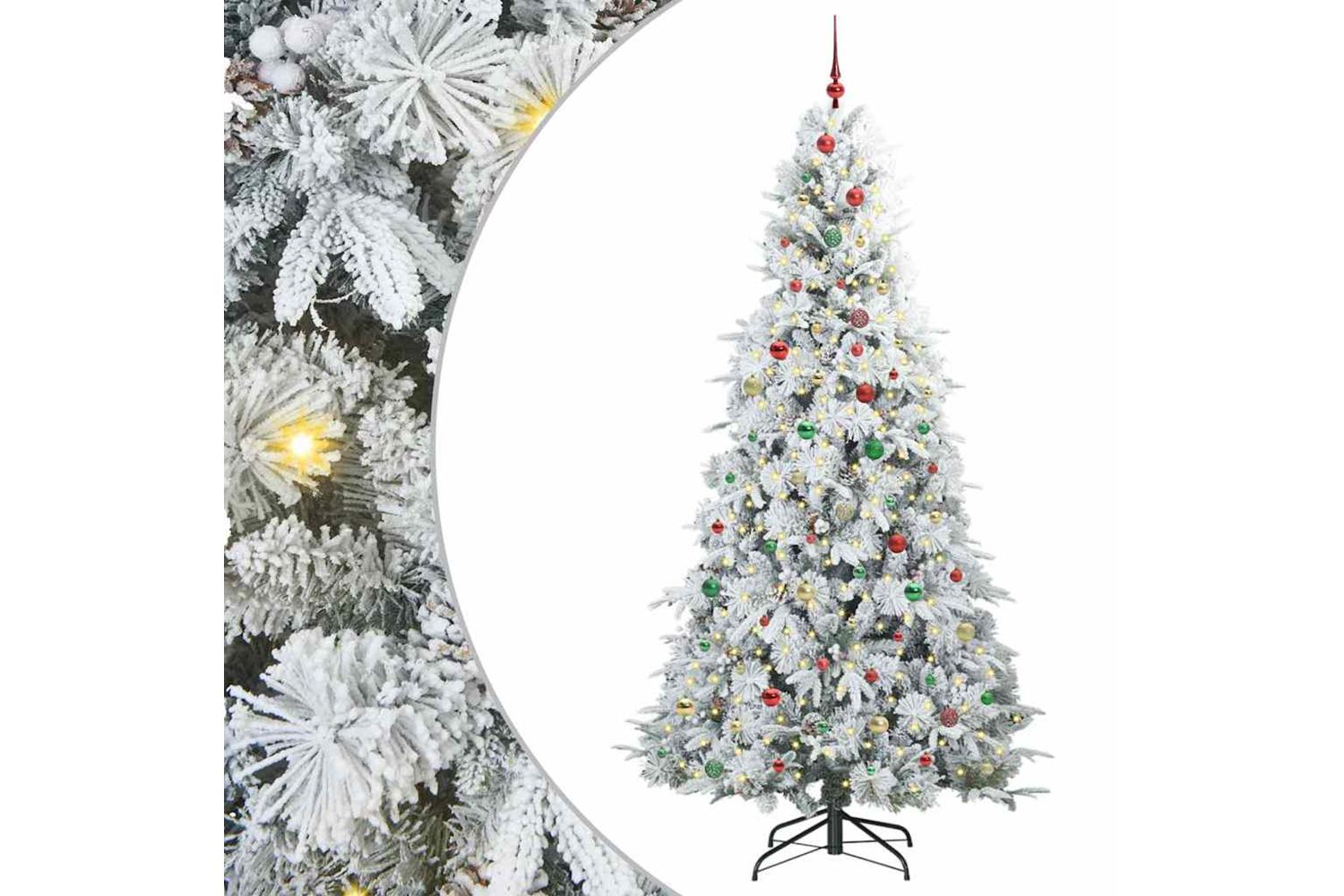 Vidaxl Artificial Hinged Christmas Tree Green 240 Cm Pe And Pvc