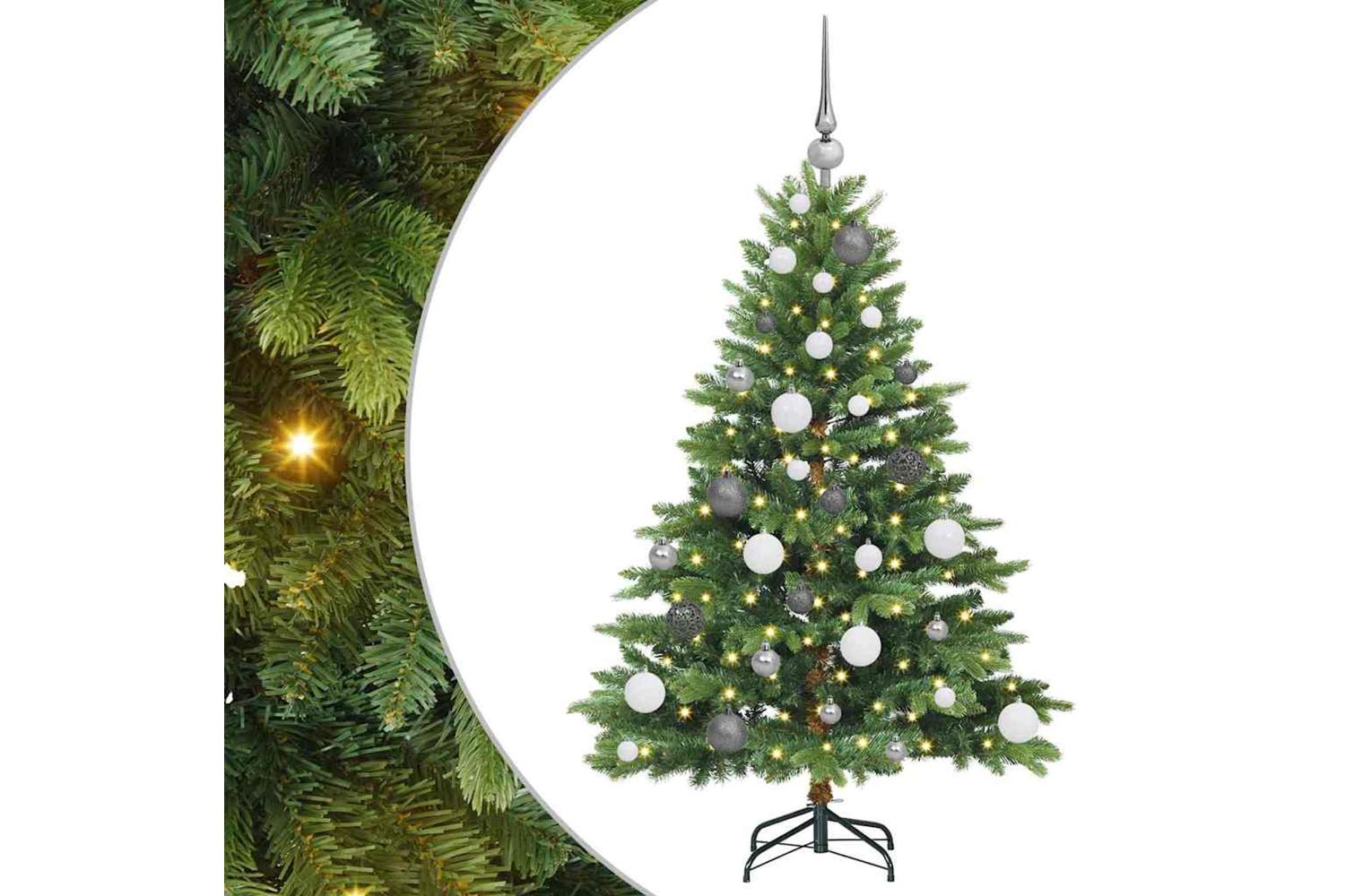 Vidaxl Artificial Christmas Tree With 150 Leds Green 120 Cm Pe And Pvc