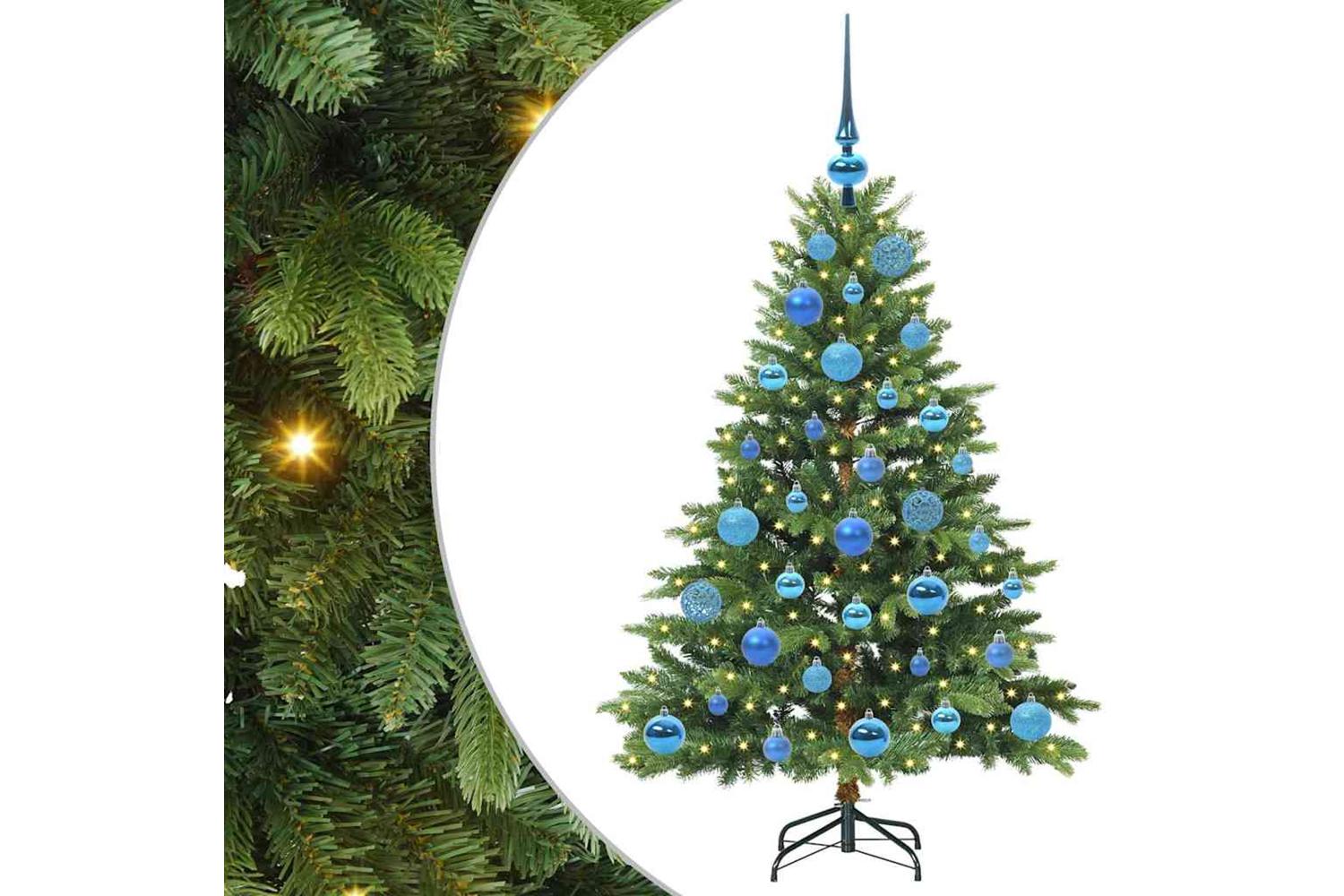 Vidaxl Artificial Christmas Tree With 150 Leds Green 120 Cm Pe And Pvc