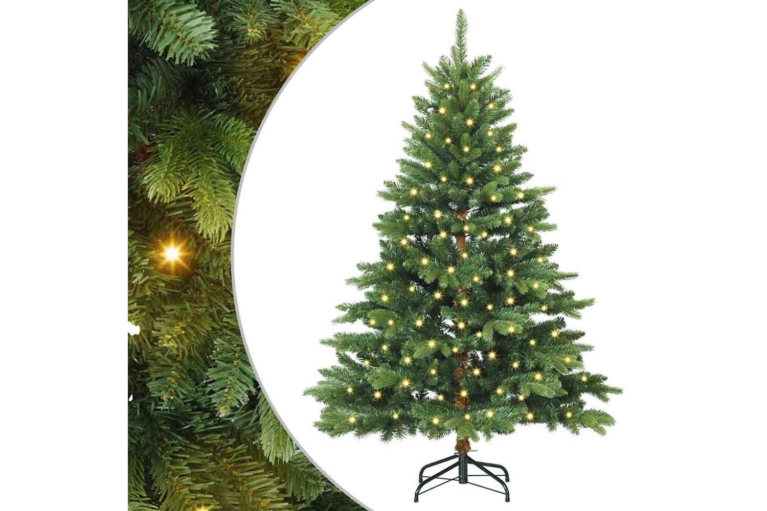 Vidaxl Artificial Christmas Tree With 150 Leds Green 150 Cm Pe And Pvc