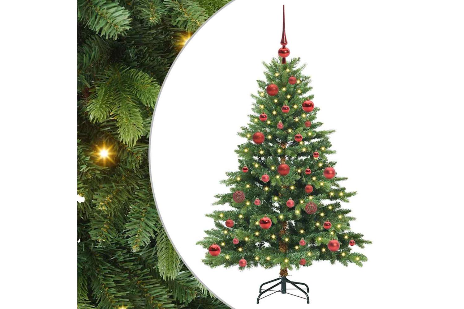 Vidaxl Artificial Christmas Tree With 150 Leds Green 150 Cm Pe And Pvc