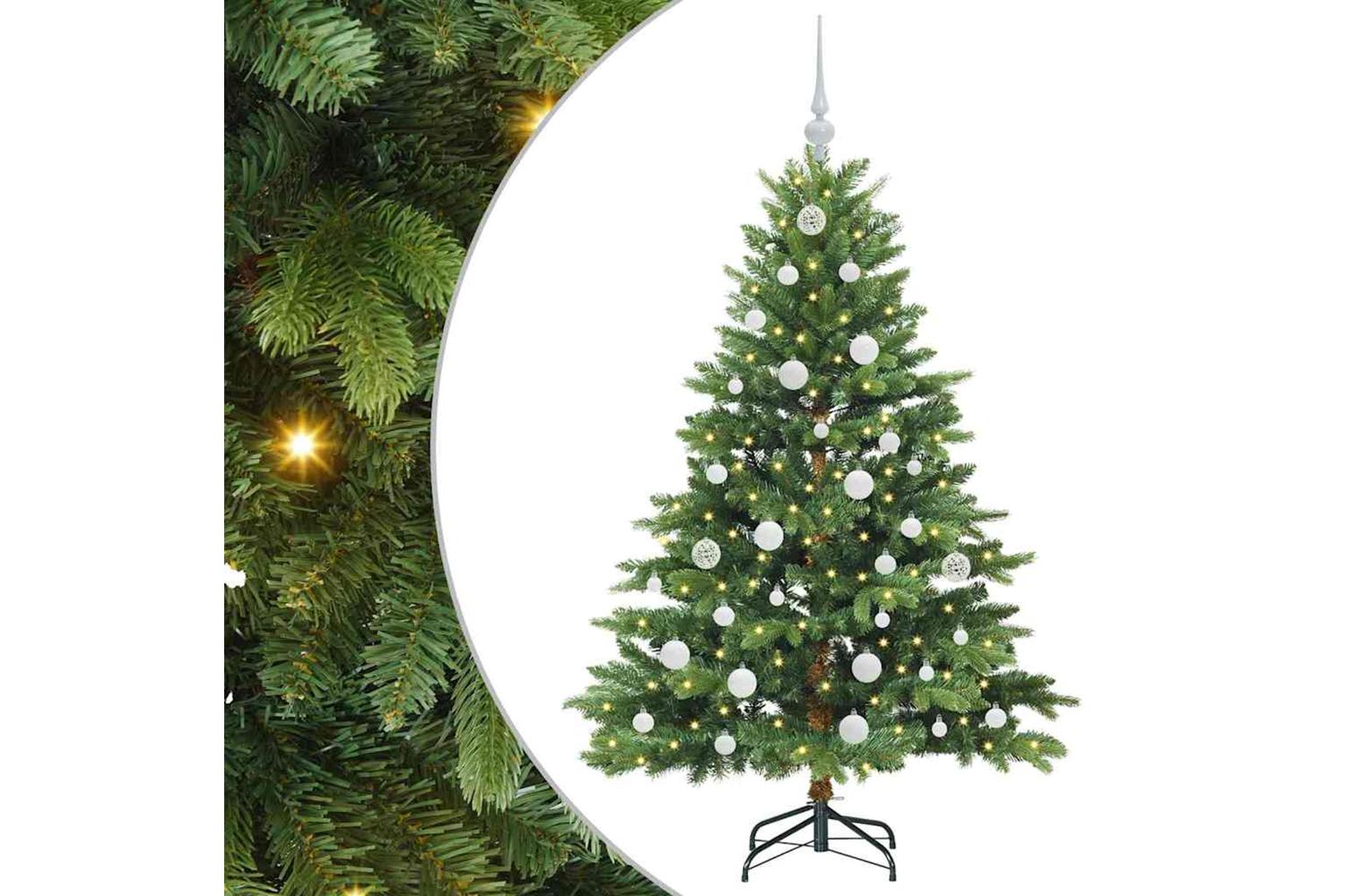 Vidaxl Artificial Christmas Tree With 150 Leds Green 150 Cm Pe And Pvc