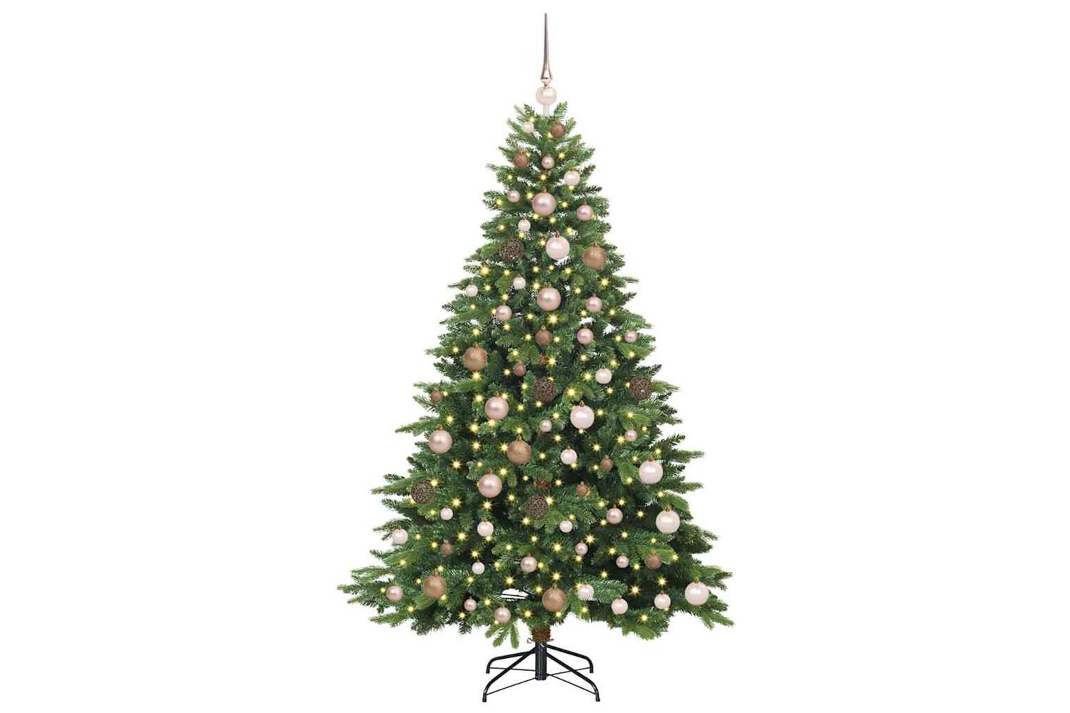 Vidaxl Artificial Christmas Tree With 300 Leds Green 180 Cm Pe And Pvc