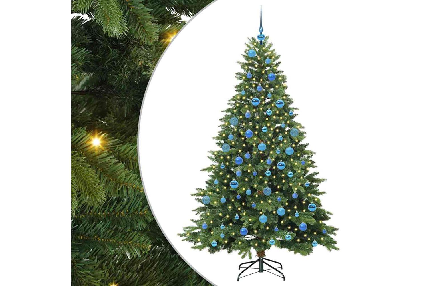 Vidaxl Artificial Christmas Tree With 300 Leds Green 180 Cm Pe And Pvc