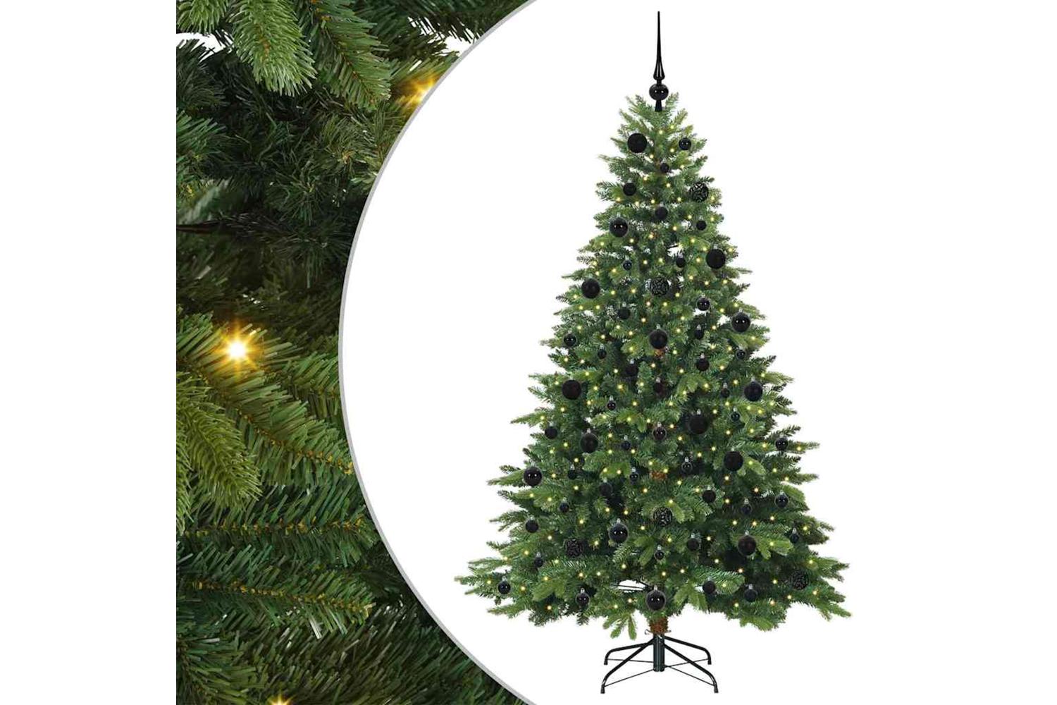 Vidaxl Artificial Christmas Tree With 300 Leds Green 210 Cm Pe And Pvc