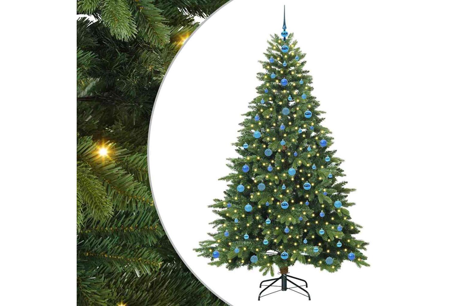 Vidaxl Artificial Christmas Tree With 300 Leds Green 210 Cm Pe And Pvc